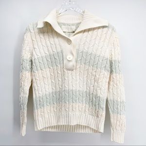 NWT Blue Willi's Striped 100% Cotton Sweater Size Small